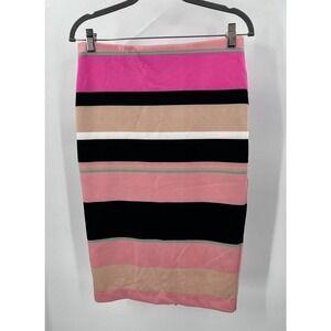 New York & Company Womens Size S Small Multicolor Striped Pencil Midi Skirt
